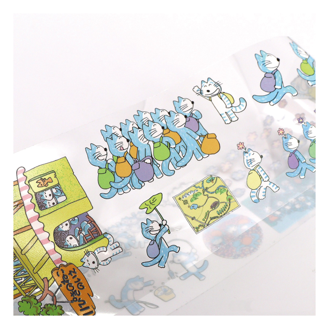 11ぴきのねこクリアロールステッカー