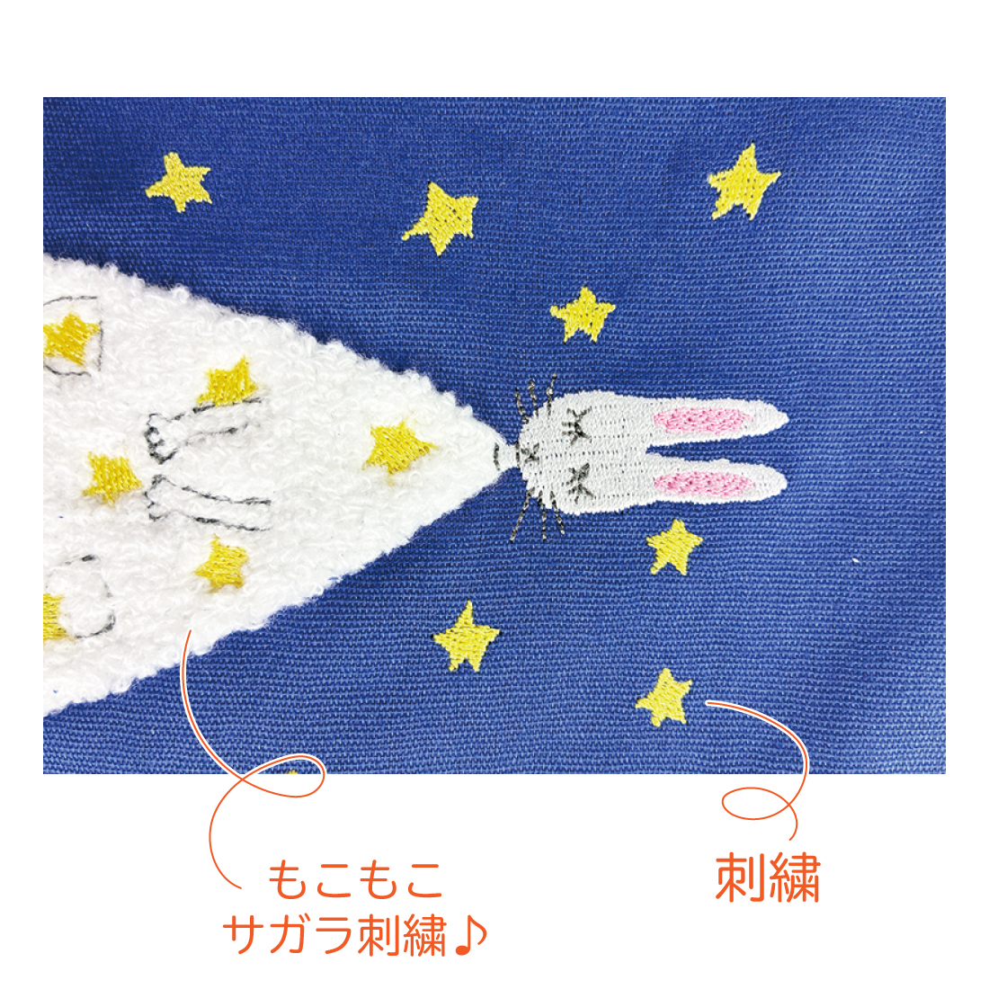わたしのワンピース サガラ刺繍巾着